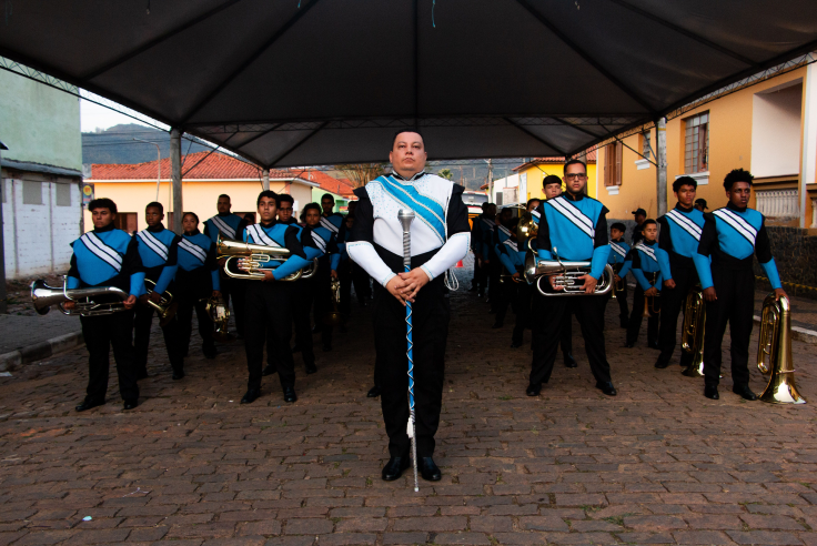 Banda Arte das Nações em preparação para competição na cidade de Joanópolis em Novembro de 2023